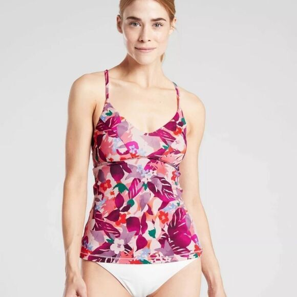 Athleta A-C Daybreak‎ Tropic Triangle Tankini Floral #530997 Women's Small - Picture 1 of 9